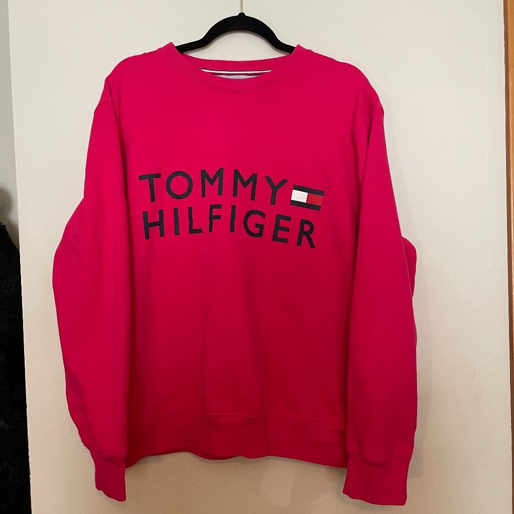 XL Hot Pink Tommy Hilfiger Sweatshirt